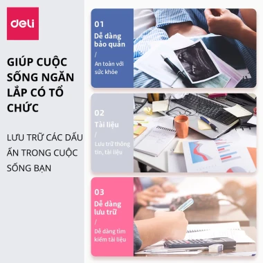 Túi Đựng Tài Liệu A4 Deli Pastel Cute 20-40 Lá Giá Rẻ Chỉ 39k 3