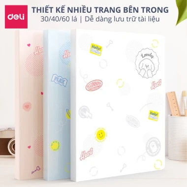 Túi Đựng Tài Liệu A4 Deli Pastel Cute 20-40 Lá Giá Rẻ Chỉ 39k 9
