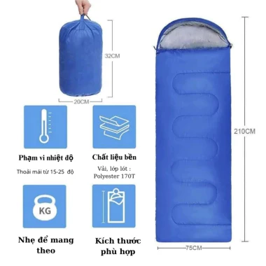 Túi Ngủ Gấp Gọn Cao Cấp - Giữ Ấm, Chống Ẩm, Dễ Dàng Mang Theo - Du Lịch, Văn Phòng, Dã Ngoại 6 Túi Ngủ Gấp Gọn Cao Cấp - Giữ Ấm, Chống Ẩm, Dễ Dàng Mang Theo - Du Lịch, Văn Phòng, Dã Ngoại 6