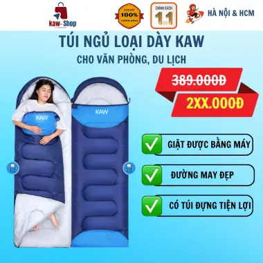 Túi Ngủ KAW Siêu Bền - Lỗi 1 Đổi 1, Ngủ Văn Phòng, Du Lịch, Dã Ngoại Giá Rẻ 289k 2