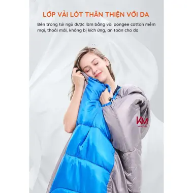 Túi Ngủ KAW Siêu Bền - Lỗi 1 Đổi 1, Ngủ Văn Phòng, Du Lịch, Dã Ngoại Giá Rẻ 289k 9