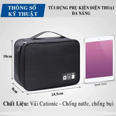 Túi phụ kiện chống nước, chống sốc Amalife – Nhiều ngăn bảo vệ tối ưu, giá ưu đãi 2