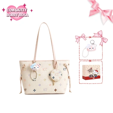 Túi tote Cow&Kitty Borry Rosa Mall thêu đa năng, đeo vai, dung lượng lớn giảm còn 490k