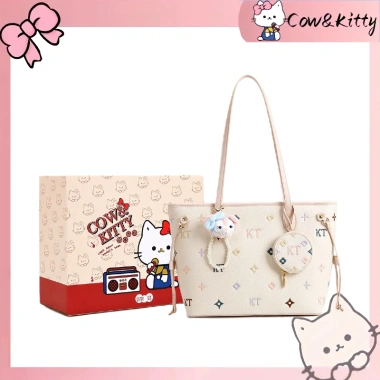 Túi tote Cow&Kitty Borry Rosa Mall thêu đa năng, đeo vai, dung lượng lớn giảm còn 490k
