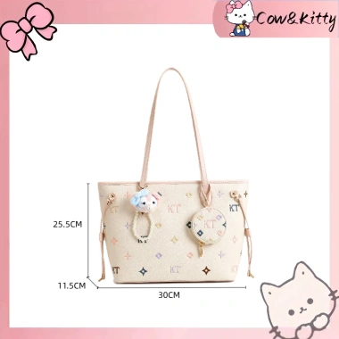 Túi tote Cow&Kitty Borry Rosa Mall thêu đa năng, đeo vai, dung lượng lớn giảm còn 490k