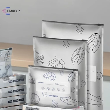 Túi tươi sống lá nhôm 10 cái - Chống rò rỉ, khóa kéo, tái sử dụng an toàn cho tủ đông