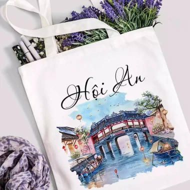 Túi Vải Canvas Tote Hội An Đà Nẵng Giá Cực Mềm 38860đ - Túi Đeo Vai Đi Chơi Tiện Dụng 11