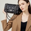 Túi Xách Nữ Da Bò Cao Cấp Ladysam - Túi Đeo Chéo Đeo Vai Nữ Vân Hoa Dập Nổi Size 25 Cho Nàng Đi Tiệc Đi Chơi 3