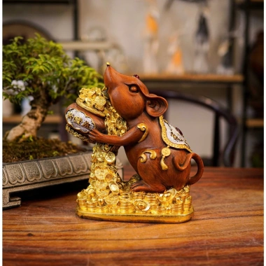 Tượng Chuột phong thủy Gamora Decor - tài lộc, quà tân gia tuổi Tý, trang trí nhà cửa 2
