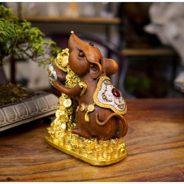 Tượng Chuột phong thủy Gamora Decor - tài lộc, quà tân gia tuổi Tý, trang trí nhà cửa 5