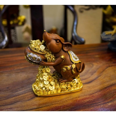Tượng Chuột phong thủy Gamora Decor - tài lộc, quà tân gia tuổi Tý, trang trí nhà cửa 6