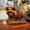Tượng Heo Béo phong thủy - Lợn Đất bệ vàng trang trí tủ kệ phòng khách, tiết kiệm, Quà tặng tân gia 3