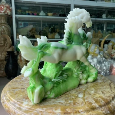 Tượng Song Mã Đá Đúc 30cm - Phong Thuỷ Thu Hút Tài Lộc, Trang Trí Nhà Cửa, Giá 270.000 3