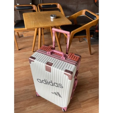 Vali Adidas sticker màu trắng sữa size 20,size 28 Cao cấp 11