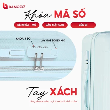 Vali Du Lịch Bamozo 20/24inch Nhựa ABS Cứng Bền Đẹp Giá Rẻ 419k 8