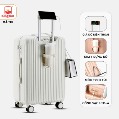 Vali Du Lịch Cao Cấp Kingsun T08/T01 20/24/28inch Nhựa ABS Giá Rẻ Bảo Hành 5 Năm 11 Vali Du Lịch Cao Cấp Kingsun T08/T01 20/24/28inch Nhựa ABS Giá Rẻ Bảo Hành 5 Năm 11