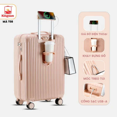 Vali Du Lịch Cao Cấp Kingsun T08/T01 20/24/28inch Nhựa ABS Giá Rẻ Bảo Hành 5 Năm 12 Vali Du Lịch Cao Cấp Kingsun T08/T01 20/24/28inch Nhựa ABS Giá Rẻ Bảo Hành 5 Năm 12