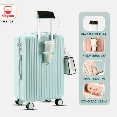 Vali Du Lịch Cao Cấp Kingsun T08/T01 20/24/28inch Nhựa ABS Giá Rẻ Bảo Hành 5 Năm 13 Vali Du Lịch Cao Cấp Kingsun T08/T01 20/24/28inch Nhựa ABS Giá Rẻ Bảo Hành 5 Năm 13