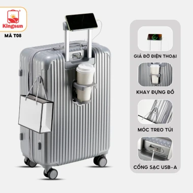 Vali Du Lịch Cao Cấp Kingsun T08/T01 20/24/28inch Nhựa ABS Giá Rẻ Bảo Hành 5 Năm 14 Vali Du Lịch Cao Cấp Kingsun T08/T01 20/24/28inch Nhựa ABS Giá Rẻ Bảo Hành 5 Năm 14