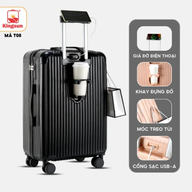 Vali Du Lịch Cao Cấp Kingsun T08/T01 20/24/28inch Nhựa ABS Giá Rẻ Bảo Hành 5 Năm 15 Vali Du Lịch Cao Cấp Kingsun T08/T01 20/24/28inch Nhựa ABS Giá Rẻ Bảo Hành 5 Năm 15