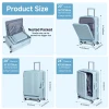 Vali Du Lịch Sea Choice 2037 Khung Nhôm Cứng Khóa TSA - Có Khay Đựng Cốc & Cổng Sạc USB Giá Cực Sốc 8