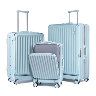 Vali Du Lịch Sea Choice 2037 Khung Nhôm Cứng Khóa TSA - Có Khay Đựng Cốc & Cổng Sạc USB Giá Cực Sốc 11