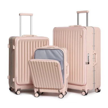 Vali Du Lịch Sea Choice 2037 Khung Nhôm Cứng Khóa TSA - Có Khay Đựng Cốc & Cổng Sạc USB Giá Cực Sốc 12