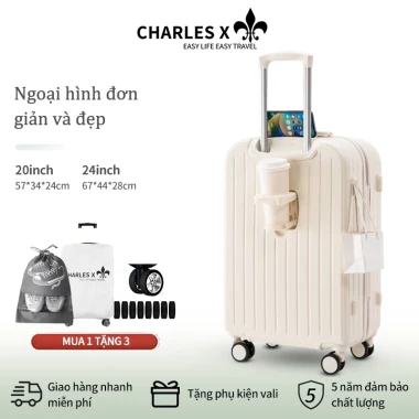 Vali kéo du lịch thời trang cao cấp - Giá chỉ 283k! Vali Size 24/20 ABS Chất Lượng Cao Cấp Giảm 25% 2