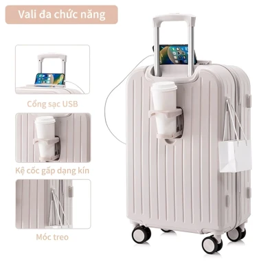 Vali kéo du lịch thời trang cao cấp - Giá chỉ 283k! Vali Size 24/20 ABS Chất Lượng Cao Cấp Giảm 25% 12