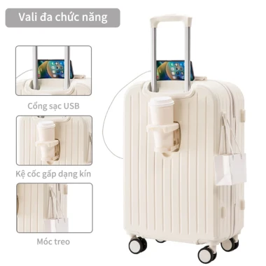 Vali kéo du lịch thời trang cao cấp - Giá chỉ 283k! Vali Size 24/20 ABS Chất Lượng Cao Cấp Giảm 25% 15