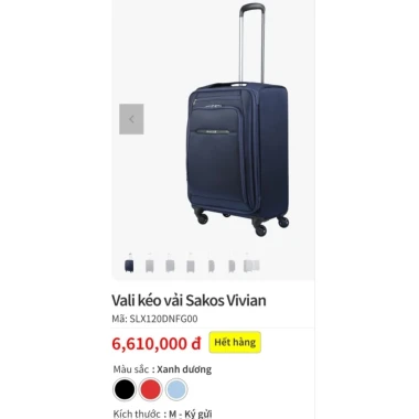 Vali Kéo SAKOS VIVIAN 20inch Cỡ S - Khóa TSA Xách Tay Giá Rẻ 305k 9 Vali Kéo SAKOS VIVIAN 20inch Cỡ S - Khóa TSA Xách Tay Giá Rẻ 305k 9