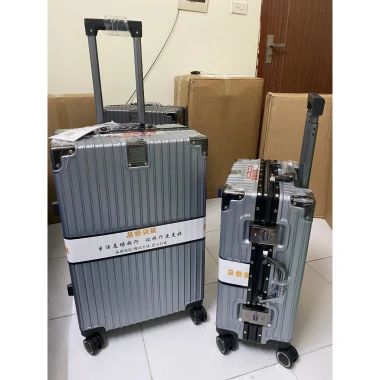Vali Khung Nhôm Khóa Sập Cao Cấp - Mẫu Vuông Bo Góc Kim Loại Tráng Gương Giá Rẻ 9