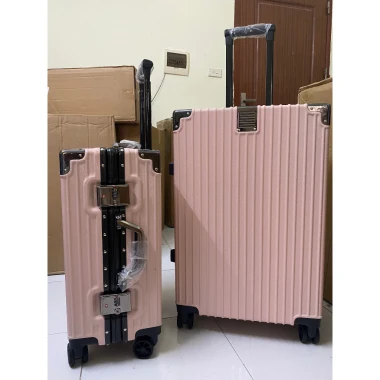 Vali Khung Nhôm Khóa Sập Cao Cấp - Mẫu Vuông Bo Góc Kim Loại Tráng Gương Giá Rẻ 17