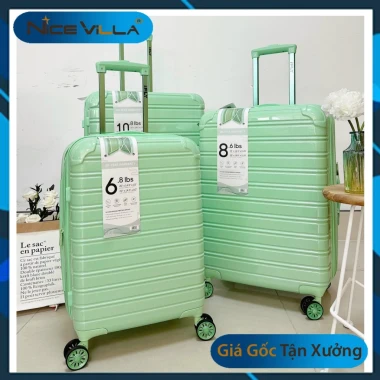 Vali Nhựa Carbon PC NiceVilla Khóa kéo Mở Rộng Chống Vỡ 20-29 Inch Giảm Giá 440k 4