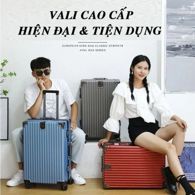 VALI XÁCH TAY CABIN 20inch - KHUNG NHÔM KHÓA TSA - MÓC TREO - CHỈ 390K! Vali Cao Cấp 7-10kg 4