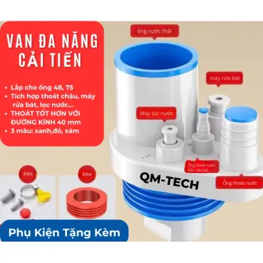 Van Cải Tiến Thoát Nước Chậu Rửa Chén - Ngăn Mùi, Côn Trùng, Tích Hợp Dây Giá 59K 3