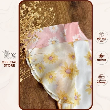 Váy đầm nữ cổ vuông hoa She tay tiên đuôi cá xinh đẹp giá 395k giảm từ 505k SDX144 9 Váy đầm nữ cổ vuông hoa She tay tiên đuôi cá xinh đẹp giá 395k giảm từ 505k SDX144 9