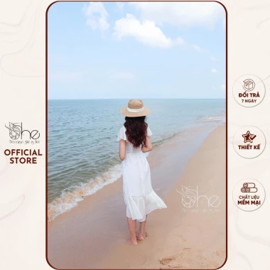 Váy đầm nữ cổ vuông hoa She tay tiên đuôi cá xinh đẹp giá 395k giảm từ 505k SDX144 10 Váy đầm nữ cổ vuông hoa She tay tiên đuôi cá xinh đẹp giá 395k giảm từ 505k SDX144 10