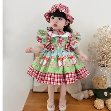 Váy Lolita Xanh Thỏ Phối Caro Cho Bé Gái 3-19kg Đầy Tháng Sinh Nhật Giá 200k 2 Váy Lolita Xanh Thỏ Phối Caro Cho Bé Gái 3-19kg Đầy Tháng Sinh Nhật Giá 200k 2