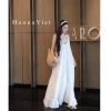 Váy maxi nữ thêu hoa 2 dây, chân bèo, dáng xuông, tơ 2 lớp cao cấp - chỉ 285k 2