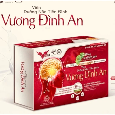 Viên uống bổ não VƯƠNG ĐÌNH AN, hỗ trợ hoạt huyết, giảm đau đầu, chóng mặt, giúp ngủ ngon Hộp 2 Lọ 60 Viên Viên uống bổ não VƯƠNG ĐÌNH AN, hỗ trợ hoạt huyết, giảm đau đầu, chóng mặt, giúp ngủ ngon Hộp 2 Lọ 60 Viên