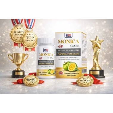 Viên Uống Giảm Cân Gin Clean Monica Đốt Mỡ Siết Eo Cấp Tốc – Made in USA, 30 viên