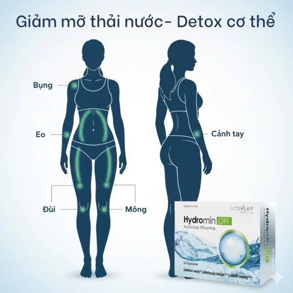 Hình ảnh sản phẩm Viên Uống Giảm Cân Hydromin OFF Activlab – Tích Nước, Phù Nề, Đốt Mỡ Nhanh 30 Viên 550k