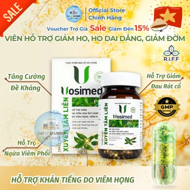Viên Uống Giảm Ho Đờm, Viêm Họng, Phế Quản Vosimed - Freeship, Giảm Giá 280k 5 Viên Uống Giảm Ho Đờm, Viêm Họng, Phế Quản Vosimed - Freeship, Giảm Giá 280k 5