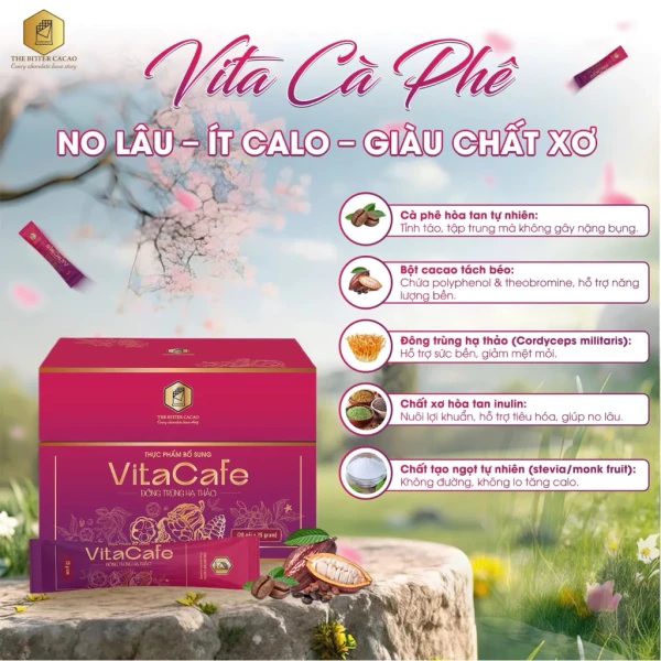 Hình ảnh sản phẩm Vita Café Đông Trùng Hạ Thảo - Nước tăng đề kháng, hỗ trợ giảm cân, chỉ 290.000