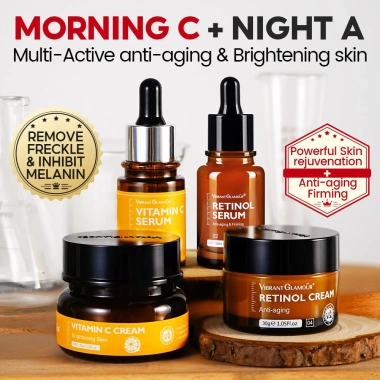 Vitamin C Retinol Bộ VIBRANT GLAMOUR Serum và Kem 4pcs Làm trắng Trẻ hóa Chống lão hóa Giá 459.000 6 Vitamin C Retinol Bộ VIBRANT GLAMOUR Serum và Kem 4pcs Làm trắng Trẻ hóa Chống lão hóa Giá 459.000 6