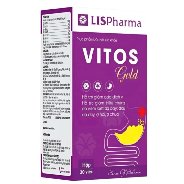 Vitos Gold viên nang giảm axit, giảm đau dạ dày, ợ hơi, loét, chỉ 790.000₫ Vitos Gold viên nang giảm axit, giảm đau dạ dày, ợ hơi, loét, chỉ 790.000₫