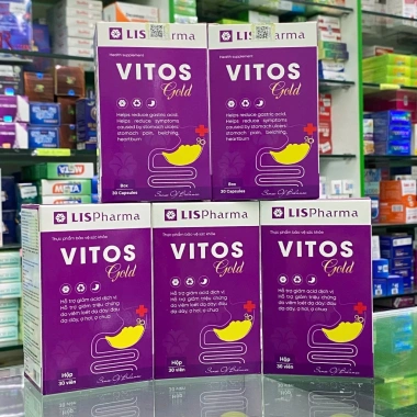 Vitos Gold viên nang giảm axit, giảm đau dạ dày, ợ hơi, loét, chỉ 790.000₫