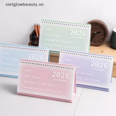 < VLB > Lịch để bàn 2.026 Sách lịch tiếng Anh lớn Danh sách việc cần làm hàng năm Quản lý thời gian kế hoạch hàng ngày hàng tháng.