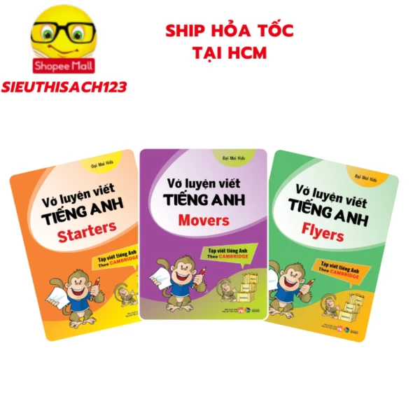 Hình ảnh sản phẩm Vở Luyện Viết Tiếng Anh Cambridge Starters, Movers, Flyers - Tập Viết Tiếng Anh Theo Cambridge Giá Tốt